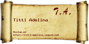 Tittl Adelina névjegykártya